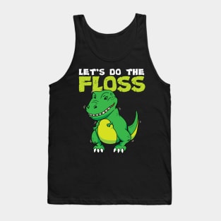 Let's Do The Floss Cute Dinosaur Flossing T-Rex Tank Top